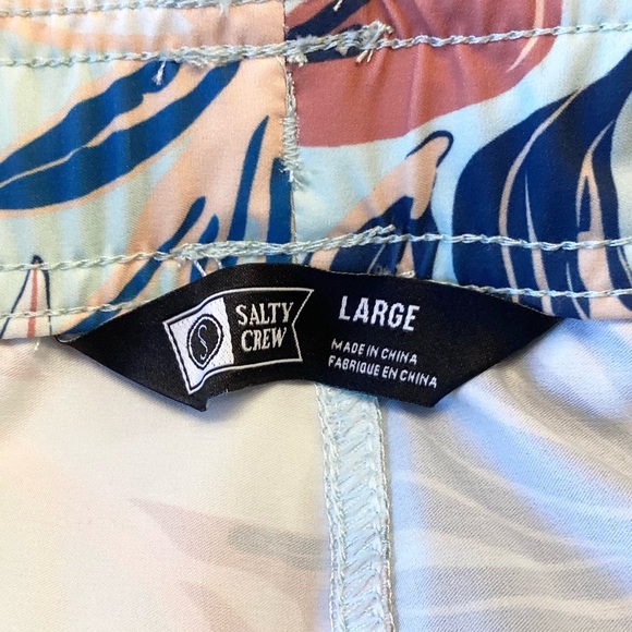 NWT Salty Crew Tandem 18” Boardshorts - Palm Leaf Print - L - Picture 7 of 8